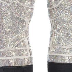 Chengda Bombella Covered In Diamonds Rhinestone Combat Boots Womens