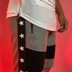 Phillip Marciano LLC Men's Stars And Stripes Zipper Shorts Mens