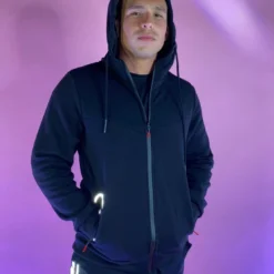 Phillip Marciano LLC Mens Men's Reflective Neon Zipper Sports Jacket