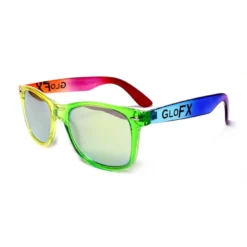 Accessories GloFX Transparent Rainbow Diffraction Glasses – Gold Mirror