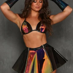 J. Valentine Cyber Prom PVC Vinyl Bra Top New