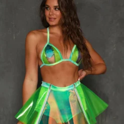 J. Valentine Cyber Prom PVC Vinyl Bra Top New