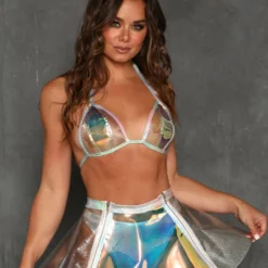 J. Valentine Cyber Prom PVC Vinyl Bra Top New