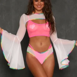 J. Valentine Over The Rainbow Bell Sleeve Shrug