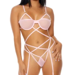 Forplay 1pc Bound By Pink Romance Teddy