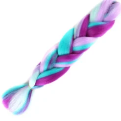AE Womens 24" Sherbet Purple Blue Braiding Hair Extensions