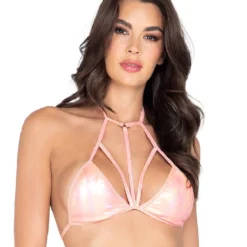 Roma Rave Tops Astro Candy Iridescent Bikini Top With Multi Straps