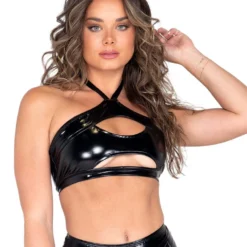 Roma New Calling The Shots Vinyl Cutout Top