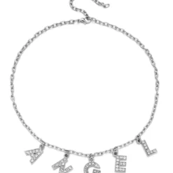 AE A-N-G-E-L Rhinestone Necklace Accessories
