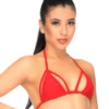 Juan Red Caged Halter Bikini Rave Top