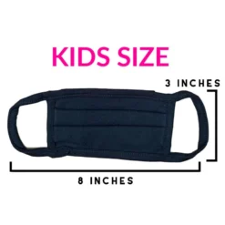 AE Mens Plain Black Cotton Cloth Face Mask (ADULT And KIDS Sizes)