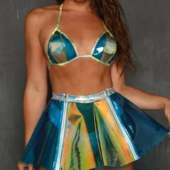 J. Valentine Cyber Prom PVC Vinyl Bra Top New