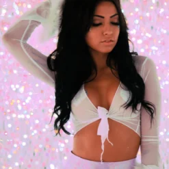 AE Bubble-icious Sheer Front-Tie Top New