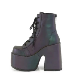 Pleasers Shoes Demonia Rainbow Reflective Platform Bootie