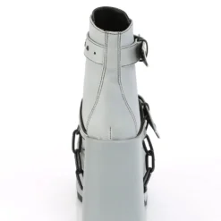 Pleasers Flash Reflective Demonia Lock And Chain Reflective Heel Boots 8 Pleasers Flash Reflective Demonia Lock And Chain Reflective Heel Boots