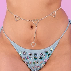 AE New Heart Luv Rhinestone Chain Belt