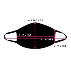 AE Mens Plain Black Cotton Cloth Face Mask (ADULT And KIDS Sizes)