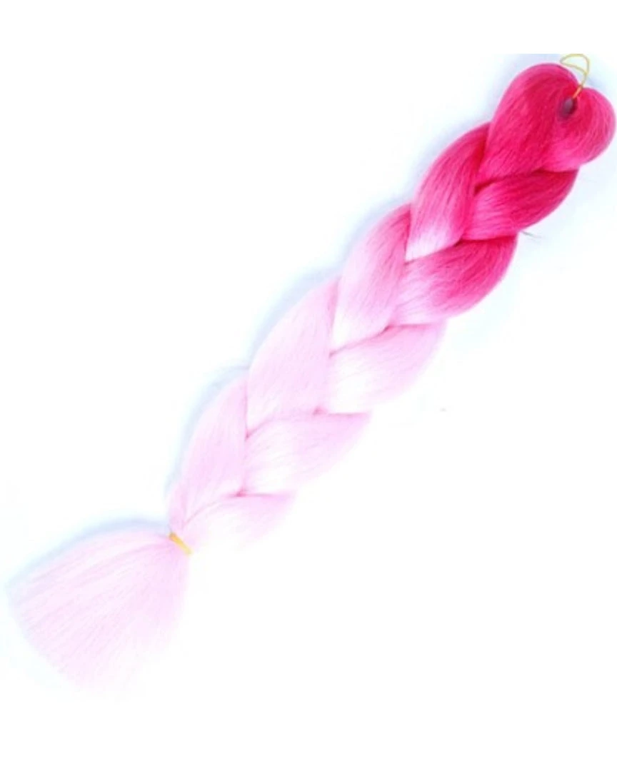 AE Ombre Hot Pink/Light Pink Braiding Hair Extensions Womens 1 AE Ombre Hot Pink/Light Pink Braiding Hair Extensions Womens
