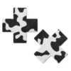 Pastease Black & White Cow Print Cross Nipple Pasties
