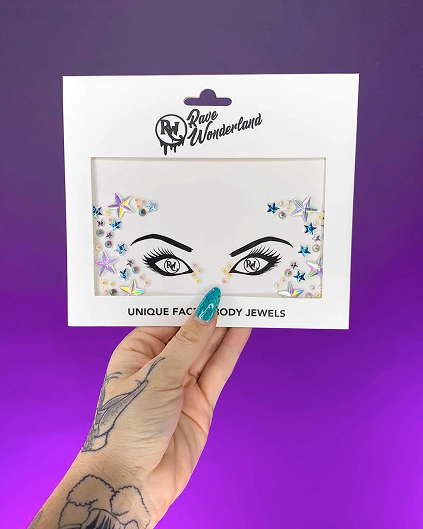 Uniflying Womens Galaxy Glam Face Jewel 1 Uniflying Womens Galaxy Glam Face Jewel