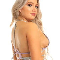 J. Valentine Foil Lace-Up Bralette Wrap Top 13 J. Valentine Foil Lace-Up Bralette Wrap Top