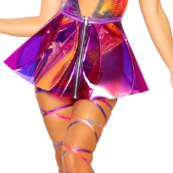 J. Valentine New Holographic PVC Pinwheel Skirt