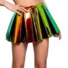 J. Valentine Womens Brimstone & Smoke PVC Pleated Skirt