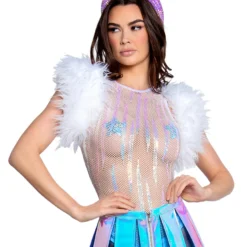 J. Valentine Faux Fur Shoulder Poofs