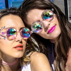 AE Retro Round Kaleidoscope Glasses Womens