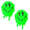 Neva Nude Drip Smiley Neon Green UV Reactive Pasties