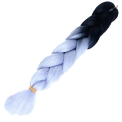 AE Womens Ombre Black/Gray Braiding Hair Extensions