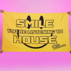 Jarmoo Smile You're Listening To House Yellow 3x5 Ft Flag Accessories