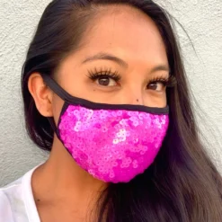 Elizabeth Plum Sequin Face Mask