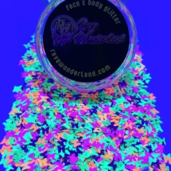 Xucai Neon Butterfly Black Light Reactive Glitter Accessories