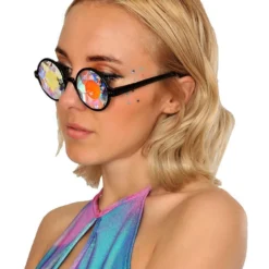 AE Retro Round Kaleidoscope Glasses Womens