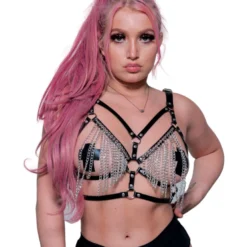 AE Eat Yr Heart Out Chain Fringe Harness Womens