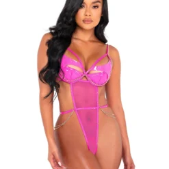 Roma High Maintenance Vinyl Fishnet Bodysuit