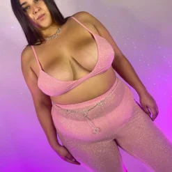 OhYes Fashion New Urban Nights Sparkle Mesh Flare Bottoms