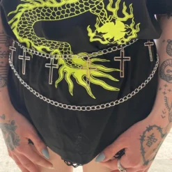 AE Accessories Silver Cross Charm Chain