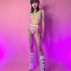 Hot And Delicious New 2pc All That Bling Rhinestone Bikini Set