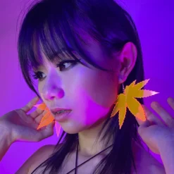 AE New Smoke Me Out Neon Blacklight PVC Earrings