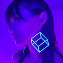 AE New Cubed In Neon PVC Earrings 13 AE New Cubed In Neon PVC Earrings