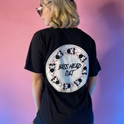 555stickers Mens Bass Head Cult Skull T