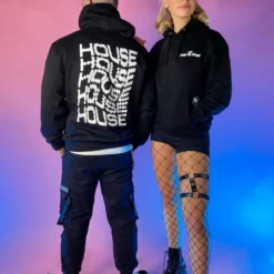 555stickers Womens White House Swirl Unisex Hoodie