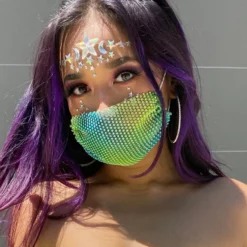 Neva Nude Sea Envy Mesh Jewel Face Mask Accessories