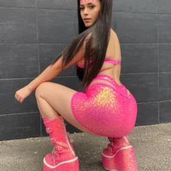 Roma Sequin Fitted Mini Skirt Womens