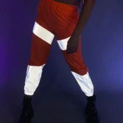 AE Orange Reflective Contrast Joggers