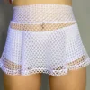 Shark White Fishnet Skater Skirt