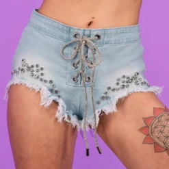 Hot And Delicious Shine Hard Denim Shorts