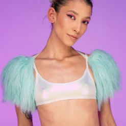 J. Valentine Faux Fur Shoulder Poofs